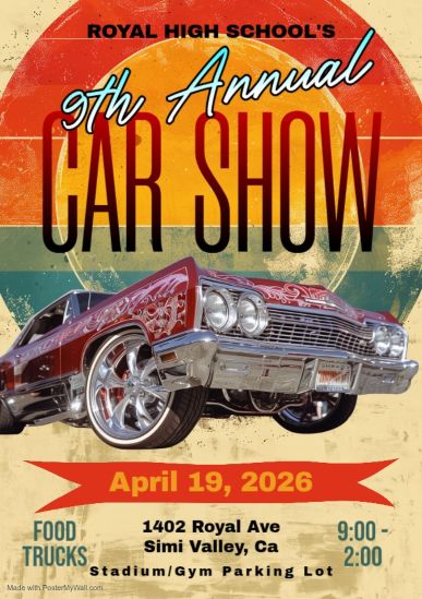 Royal High School Car Show flyer April 2026